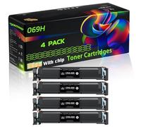 069H Compatible for Canon Toner Cartridges with Chip imageCLASS MF752Cdw LBP673Cdw MF753Cdw MF753Cdw LBP674Cx Printers (4 Pack Black)