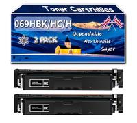 069HBK/HC/HM/HY Toner Cartridges Compatible for Canon i-SENSYS LBP673Cdw LBP673Cdw II MF752Cdw Printers, High-Definition Printing Effect with Chip, 8600 Pages (2 Pack Black)