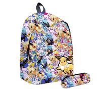 (07, 2PCS) Pokémon Pikachu Backpack Lunch Bag Pencil Case Set Kids Gift