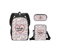 (07, 3-piece Set) Taylor Swift Themed School Backpack for Kids, Children's Backpack, Crossbody Bag, Pencil Case Set