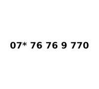07 * 76 76 9 770 - Gold VIP Business Easy Mobile Phone Number Diamond Platinum UK Sim Card