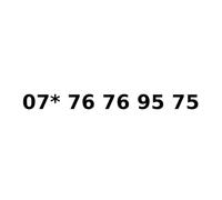 07 * 76 76 95 75 - Gold VIP Business Easy Mobile Phone Number Diamond Platinum UK Sim Card