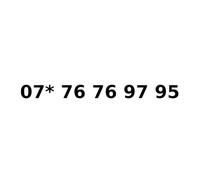 07 * 76 76 97 95 - Gold VIP Business Easy Mobile Phone Number Diamond Platinum UK Sim Card