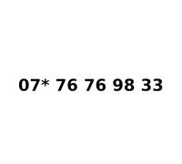 07 * 76 76 98 33 - Gold VIP Business Easy Mobile Phone Number Diamond Platinum UK Sim Card