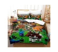 (#07, King 240cmx220cm) Minecraft KIDS DUVET COVER SET QUILT BEDDING SETS SINGER DOUBLE KING SIZE GIFT