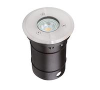 '07170 KANLUX Berg DL 35O Recessed Floor Light Round GU10 High-Voltage Halogen or LED Bulb () Maximum 35 W Light Bulb not Included 220-240 V 50/60 Hz Colour: Stainless Steel IP67, Suitable for Outdoor Use with up to 2TONNEN belastbar. with Mounting Box. Quick and Easy Lamp Innovative "Click Technology 48 mm cut-out, 109 mm Diameter Glass Outer Dimensions, 145 mm Total Height Base Diameter, 99 mm Upper Diameter 80 mm.