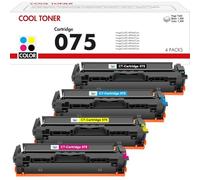 075 075H Toner Cartridge Compatible for Canon I-sensys MF664Cdw LBP646Cdw | ImageCLASS LBP647Cdw MF667Cdw MF663Cdw MF665Cdw MF662Cdw Series Printer Ink Black Yellow Cyan Magenta 4-Pack