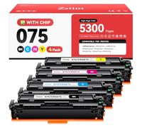 075 Toner Cartridge Set 4-Pack with Chip Replacement for Canon 075 075H Toner Compatible with LBP646Cdw MF662Cdw MF664Cdw MF665Cdw LBP647Cdw LBP640 MF660 Laser Printer Ink Black Cyan Yellow Magenta