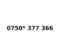 0750 * 377 366 - Gold VIP Business Easy Mobile Phone Number Diamond Platinum UK Sim Card