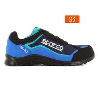Sparco SPARCO TEAMWORK Scarpa Antinfortunistica Da Lavoro - BASSA PER UOMO E DONNA NITRO S3 SRC, Unisex Adults’ Fire and Safety Boot, NERO/BLU SPARCO, 10 UK (EU)