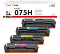 075H 075 Toner Cartridge Compatible for Canon I-sensys MF664Cdw LBP646Cdw | ImageCLASS LBP647Cdw MF667Cdw MF662Cdw MF663Cdw MF665Cdw Series Printer Ink Black Yellow Cyan Magenta 4-Pack