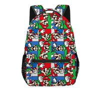 (08) 2023 New Super Mario Kids Schoolbag Bowser-Luigi Mario-Yoshi-Peach Backpack traveling bag