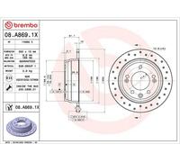 BREMBO 08.A869.1X Brake disc
