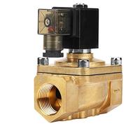 - 08 G1 Brass Direct Action Electromagnetic Water Solenoid Valve, High Pressure 10MPa Zero Pressure Start Valve for Water Air Light Oil with NBR Diaphragm (DC12V)