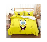 (08, King-240*220cm) SpongeBob SquarePants Bedding Single Double Duvet Cover Pillow Cases Set