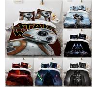 (08, King(240cmx220cm)) BoysGIRLS Star War Quilt Duvet Cover 3D Bedding Set Single Double King Size Dorm
