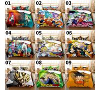 (08, King) Dragonball Son Gouku Vegeta Single Double Super King Bed Duvet Quilt Cover GIFT#