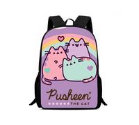 (08) Printed Pusheen Childrens Backpack Outdoor Large Capacity Schoolbag Student