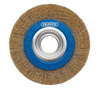 08066 Brassed Steel Bench Grinder Wire Wheel Brush 150 x 31.75mm Bore