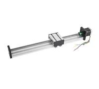 0808 Ball Screw Long Stage Actuator Guide Rail, Linear Slide Rail with Nema17 Stepper Motor, 100mm Stroke Aluminum Alloy Sliding Table for Automation Precision Motion (0808 screw, effective range 200)