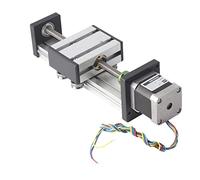 0808 Ball Screw Long Stage Actuator Guide Rail, Linear Slide Rail with Nema17 Stepper Motor, 100mm Stroke Aluminum Alloy Sliding Table for Automation Precision Motion (0808 screw, effective range 100)