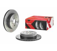 Brembo Rear Brake Rotor 09.7813.2X - Xtra UV Coated Pillar Vented Drilled - Subaru OE# 26700FE050