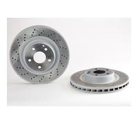 2x Brake Discs Front Perforated Vented For Mercedes E-Class SL BREMBO 09.9825.11