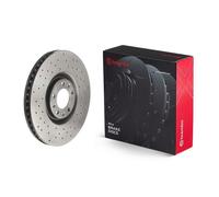 Genuine Brembo 5 Stud Front Vented Drilled Carbon Brake Discs - 09.A829.1X