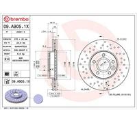 Brembo Brake Disc 09.A905.1X - Front Perforated/Vented 278mm Ø - 2x - Fits Ford, Volvo