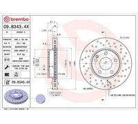 BREMBO 09.B343.4X Brake disc