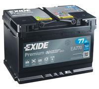 1 Exide EA770 Premium 77Ah 760CCA 12v Type 067 096 Car Battery
