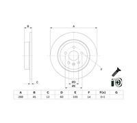 Bosch 0986479D90 Brake Disc (BD2622)