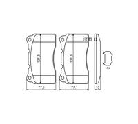Brake pads 0 986 494 395 BOSCH for SAAB MITSUBISHI SUBARU VOLVO OPEL CADILLAC
