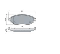 Brake pads 0 986 494 741 BOSCH for OPEL NISSAN