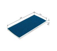 BOSCH 0 986 628 585 Pollen filter