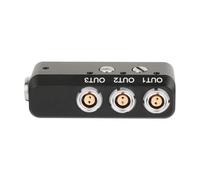 0B 2Pin Female To Triple Output Power Splitter Cable Adapter Distributor For Cameras With 1/4Inch Screw Aluminum Alloy