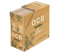0CB Bamboo Rolling Paper King Size 50 Booklets Slim Large Full Box Unbleached (Total 1600 Papers)