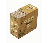 0CB Bamboo Rolling Paper King Size 50 Booklets Slim Large Full Box Unbleached (Total 1600 Papers)