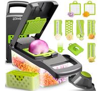 0NOt 12 in 1 multifunctional Chopper with container, x Blade Vegetable chopper, Egg slicer, Onion Mincer, Cheese slicer, Dicer, Cutter, French fry cutter