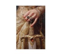 0victorian Woman with Sword Poster Dark Academia Art Gothic Decor Antique Illustration Vintage Wall Art-1