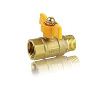 0XBIT 1/2 Inch Brass Ball Valve, Ball Valve with Handle | External Filled/Internal Thread Full Passage DN15 PN16, Suitable for Pipeline, Gas Valves