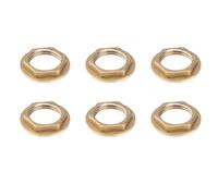 0XBIT 1/2 Inch Flange Hex Nut, 6 Pieces Bathroom Sink Tap Fixing Nuts, Faucet Plumbing Accessories Brass Nuts, Hex Lock Nuts, Suitable for Bathroom Faucet Sanitary Accessories