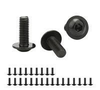 0XBIT Allen Key Bolts, 25 Pieces M6 Bolts, M6*16 Pan Head Screws, Stainless Steel Hex Bolts, Black Flat Head Bolts, Suitable for Furniture, Mechanical Equipment