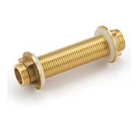 0XBIT Brass Bulkhead Connection, G1/2 Bulkhead Fitting, Hose Sleeve with Silicone Seal, Tank Feed-Through, Brass Screw Connection, Suitable for Water Tanks, Water Towers, Water Pumps