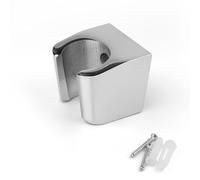 0XBIT Shower Bracket, Silver Zinc Alloy Shower Head Holder, Wall-Mounted, Adjustable, Compatible with Most Shower Heads