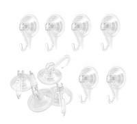 0XBIT Sucker Hooks - 10 Piece Suction Cup Hooks, 5 kg Load Capacity, No Drill Holes, Ideal for Bathrooms, Kitchens & Windows