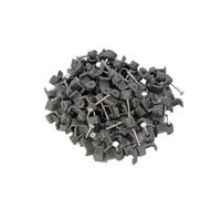 1.0-1.5mm2 Twin & Earth (8x5mm) Grey Cable Clips 100 Pack Nail Clips, Cable Tacks for Electrical Cables