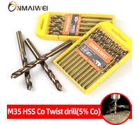 1.0-13mm Cobalt Coated 5/10PCS Twist Drill Bit Set HSS M35 Gun Drill Bit For Wood/Metal Hole Cutter Power Tools 10pcs 3.0mm