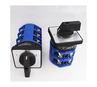 1-0-2 3 Positions 20A/32A Changeover Control Circuit Panel Mounted For Electrician Using Tools Rotary Cam Switch LW26-20/3 IDGTTLDF(20A,4P_OFF-NO)