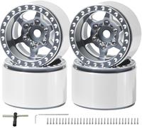 1.0 Beadlock Wheel Rim Set 4Pcs/Set Aluminum Alloy RC Upgrade Part for Traxxas 1/18 TRX4M Land Rover Defender, Ford Bronco #97054-1 1/24 Axial SCX24 FMS FCX24 RC Crawlers Upgrade Off-Road